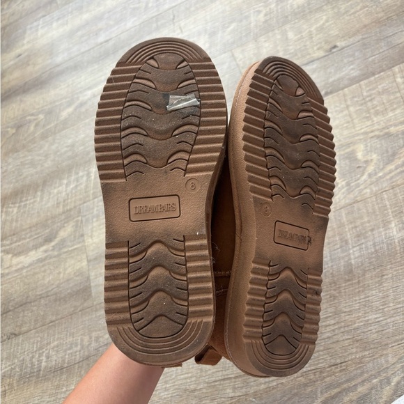 DREAM PAIRS FuzzyClassic Mini Boot Splash-Proof Slip-On Suede Snow Boots - Picture 4 of 8